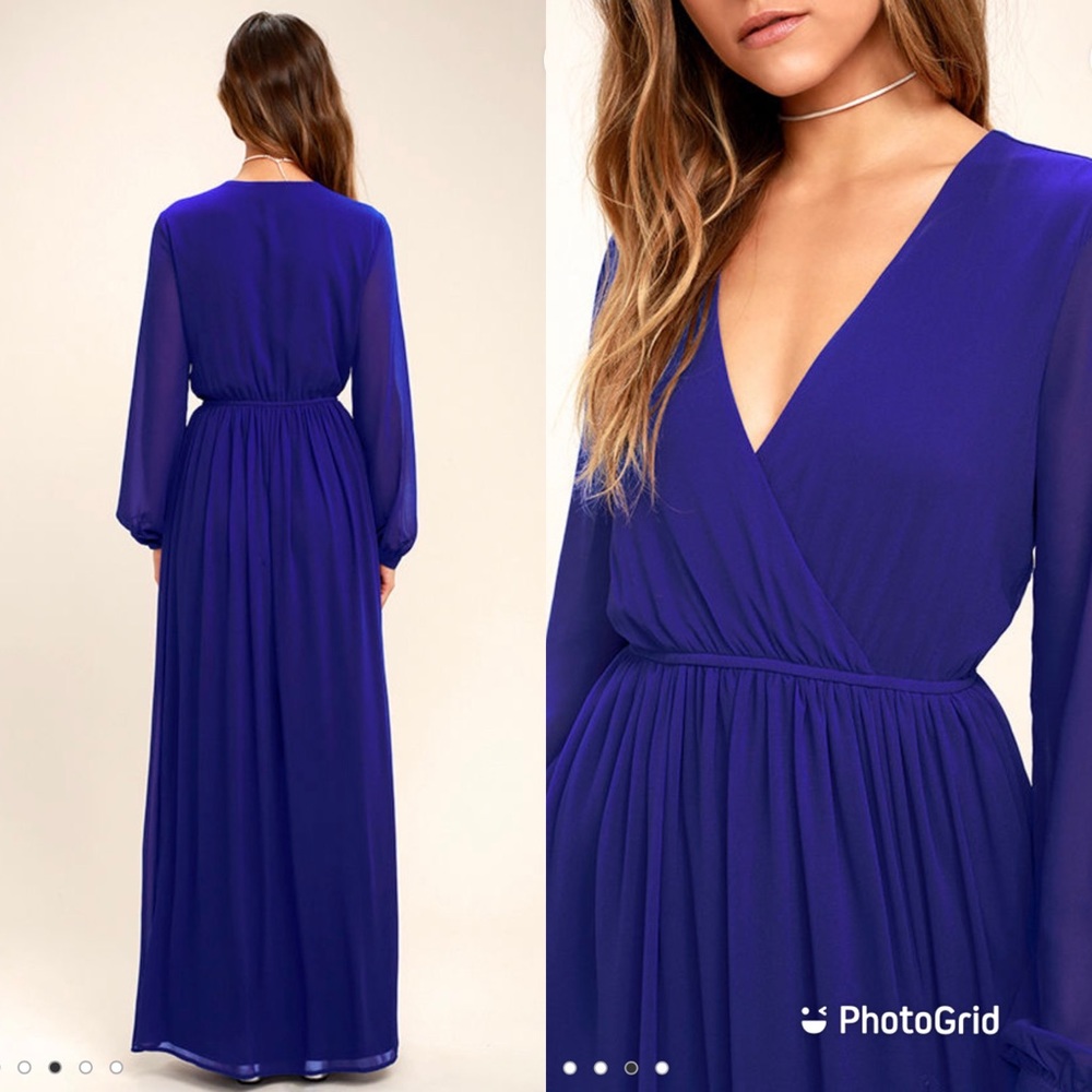 Lulu's Royal Blue Maxi Dress - Picture 3 of 7